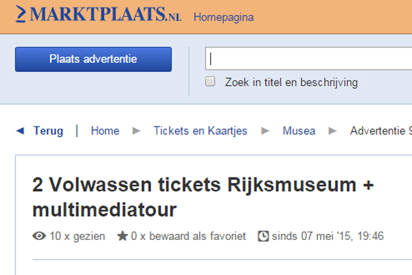 Volwassen tickets