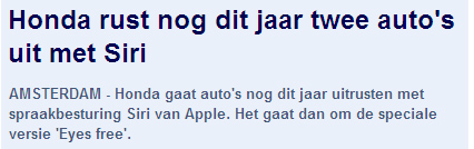 Maar 2 auto's aangepast